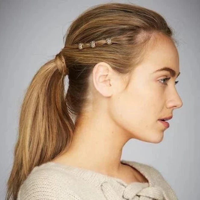 Crusado Brass Hair Beads (Set of 3 Beads)