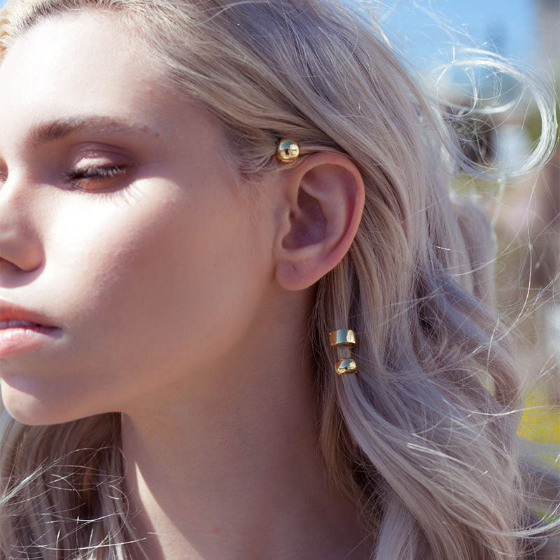 Gold Hair Bead Shape Variety (Set of 3)