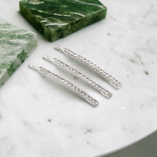 Load image into Gallery viewer, Silver &amp; Diamante Hair Pin - Long