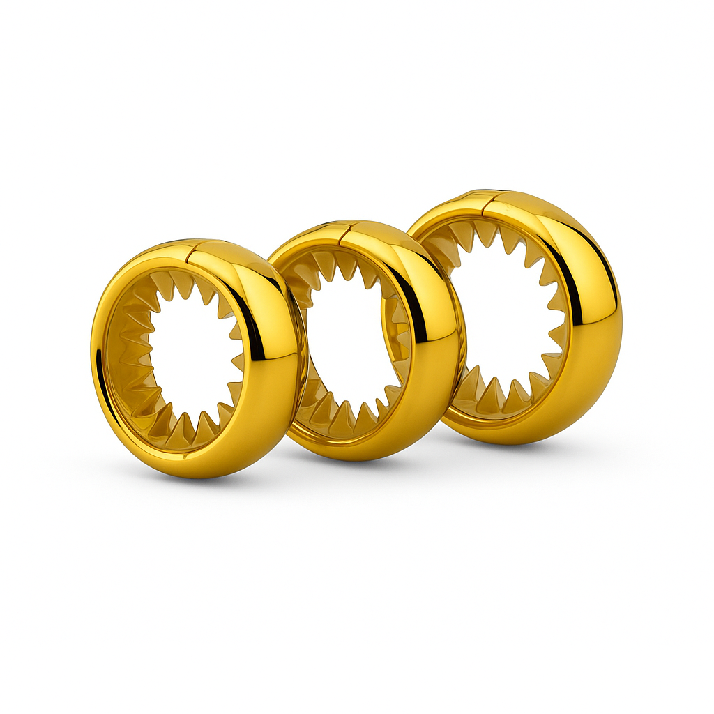 Full Golden Ponytail 3-Pack - Size S