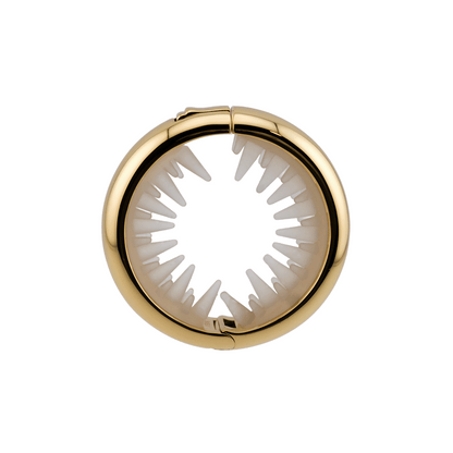 KELA Ponytail Halo Hair Clip Ponytail Holder in polished gold with silicone non-slip inner teeth for secure grip