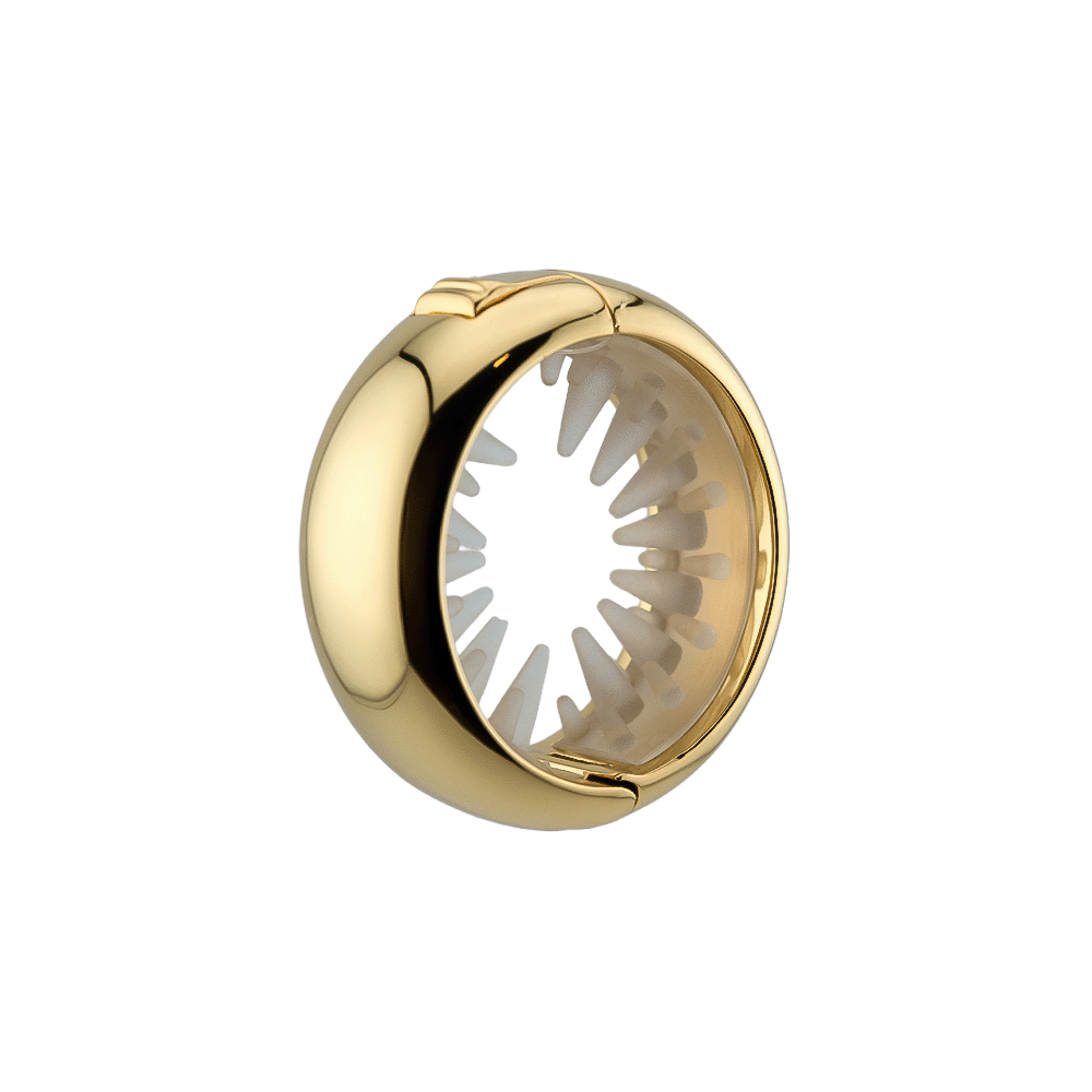 KELA Ponytail Halo Hair Clip Ponytail Holder in polished gold with patented non-slip grip and smooth finish