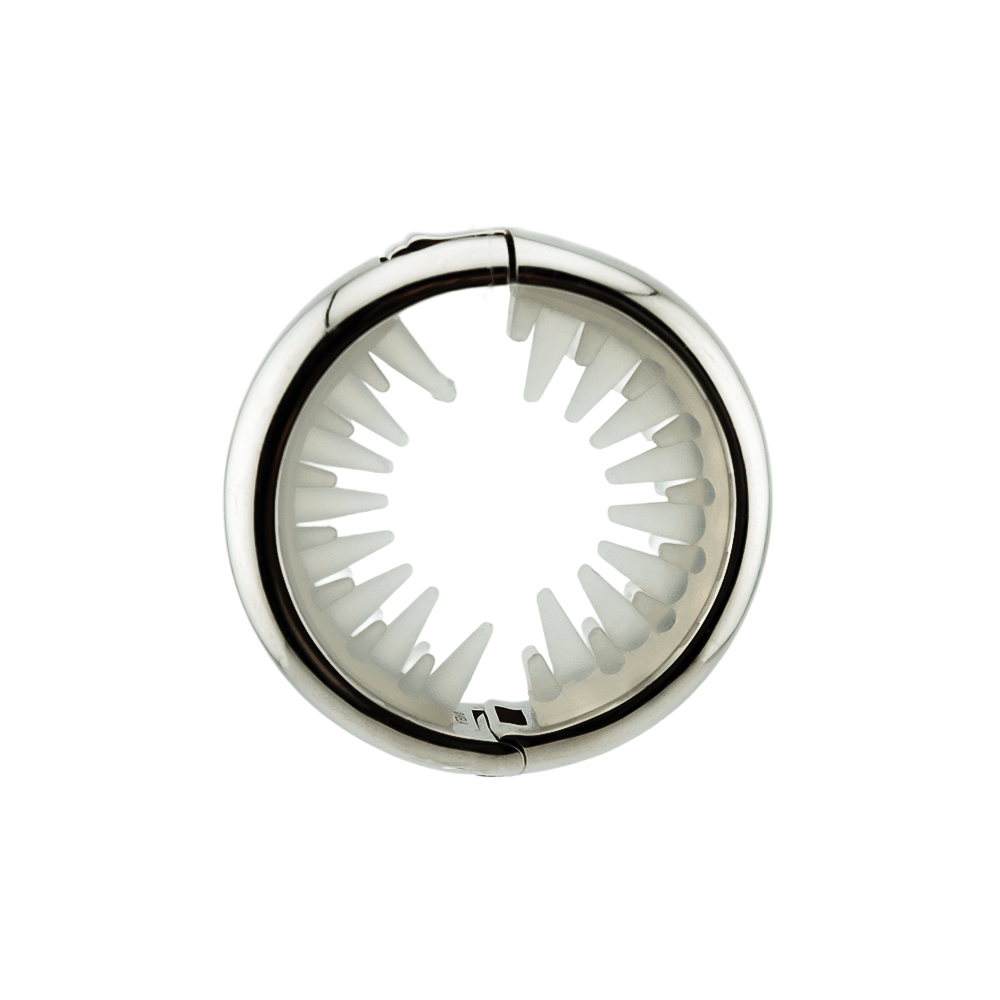KELA Ponytail Halo Hair Clip Ponytail Holder in polished platinum with non-slip silicone grip and circular design