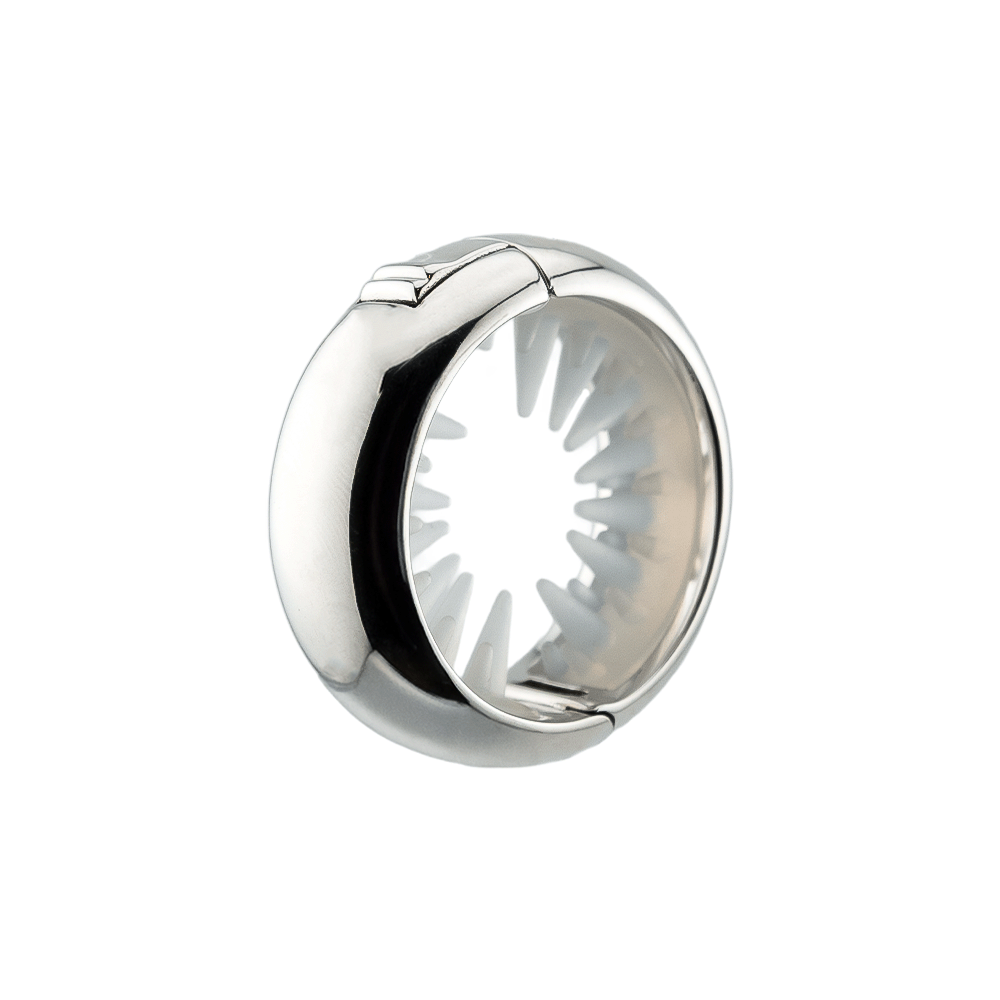 KELA Ponytail Halo Hair Clip Ponytail Holder in polished platinum with smooth metal finish and patented non-slip grip inside