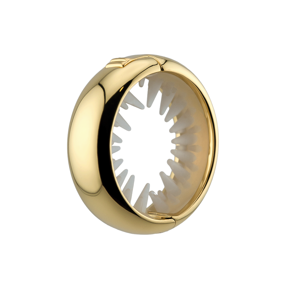 KELA Ponytail Halo Hair Clip Ponytail Holder in polished gold with a smooth curved surface and inner silicone grip teeth