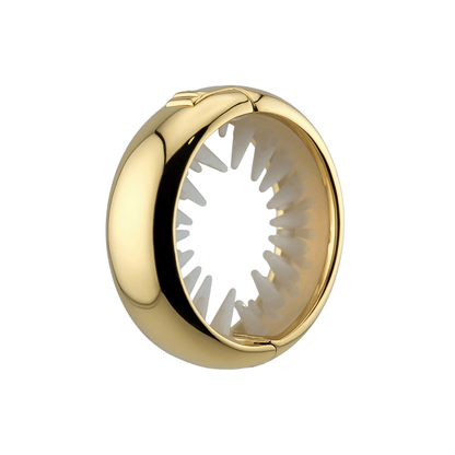 KELA Ponytail Halo Hair Clip Ponytail Holder in polished gold with a smooth curved surface and inner silicone grip teeth