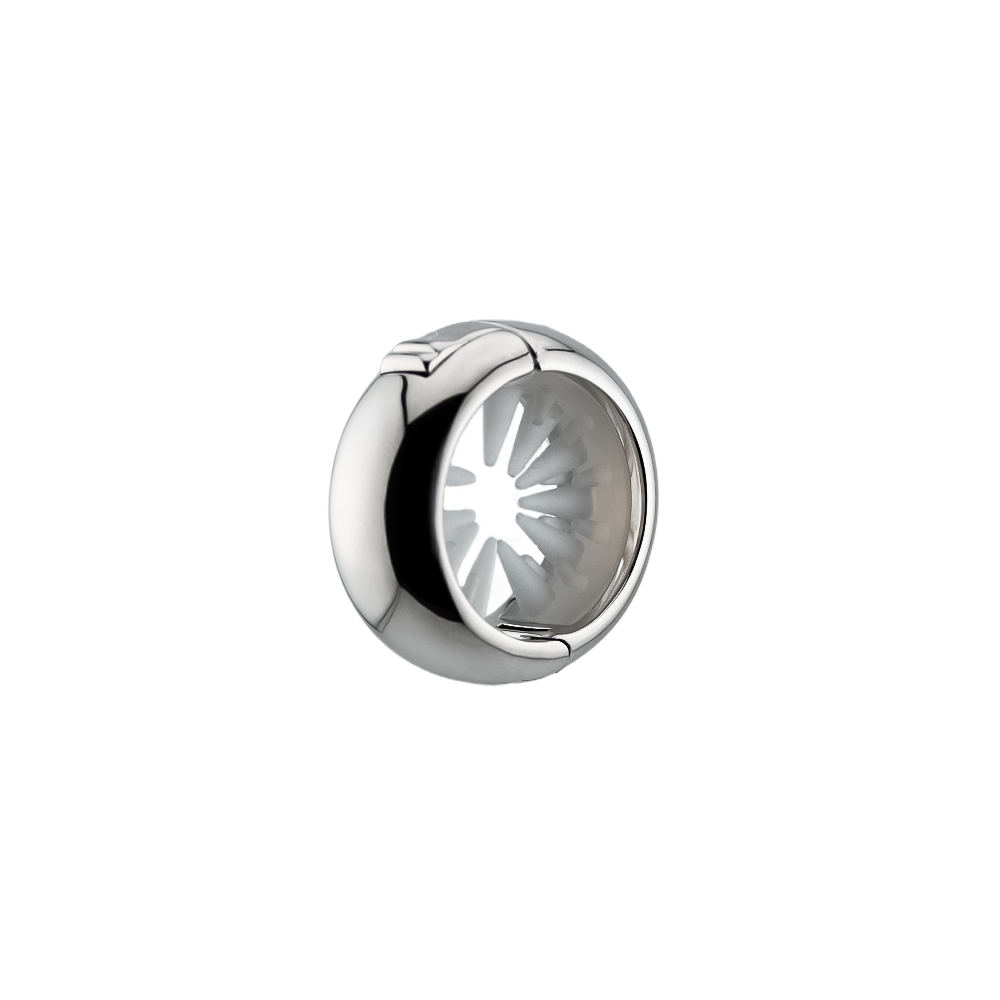 KELA Ponytail Halo Hair Clip Ponytail Holder in polished platinum finish with patented non-slip grip and circular design