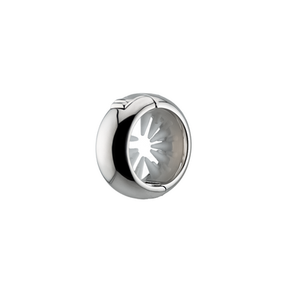 KELA Ponytail Halo Hair Clip Ponytail Holder in polished platinum finish with patented non-slip grip and circular design